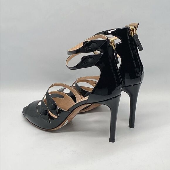 Valentino Garavani Button-Strap Patent Leather Sandals size 36.5 - Picture 7 of 12